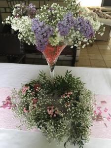 Vase martini fleurs