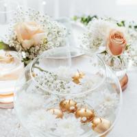 Bougies flottantes dore es 4