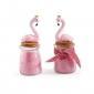 Flamant rose sur pot en verre d55h145cm