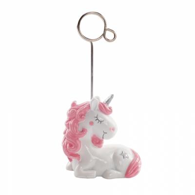 Licorne rose porte photo