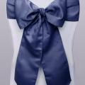 10 noeuds de chaise satin bleu marine